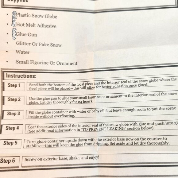 DIY Shatterproof Christmas Holiday Ornament Water Snow Globe With Instructions S - Picture 4 of 9